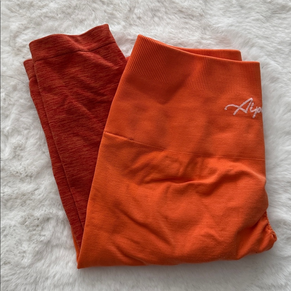 Alphalete Orange Gradient Leggings
